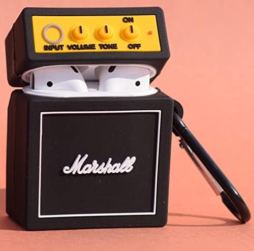 Marshall Airpod Case 2. i 1. generacija sa zaštitnim poklopcem za silikonca tipke tipke, slatka 3D modni