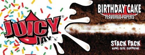 Juicy Jay's Flavored Rolling Papers - okus rođendanske torte - King Size Supreme Size
