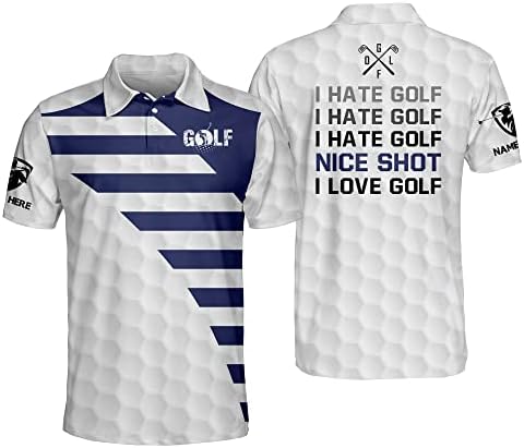 Teeman Custom Funny Golf polo majice za muškarce, muške lude golf majice za muškarce kratki rukav, golf