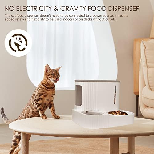 Gravitaciona hranilica za kućne ljubimce i set dozatora za vodu, Automatski dozator za hranu za mačke, automatska