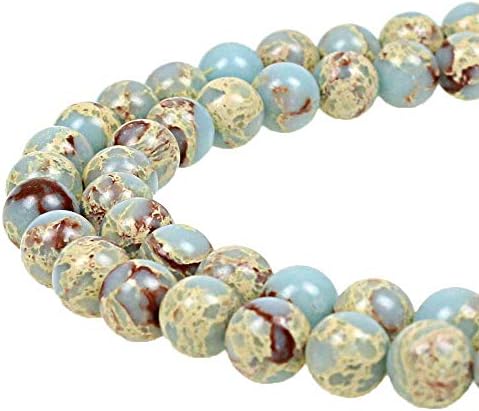 Jartc prirodni kamen 6 boja morski Sediment carski jaspis okrugle labave perle za izradu nakita