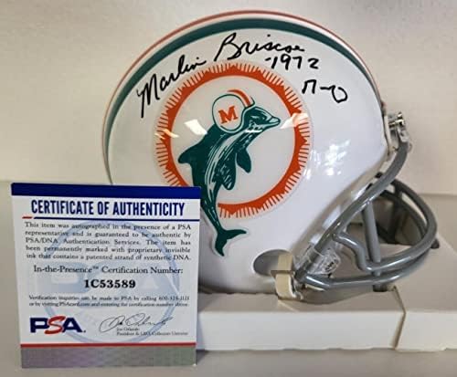 Marlin Briscoe 17-0 1972 delfini potpisan autogramom Mini šlem Psa 1c53589-NFL Mini šlemovi sa autogramom