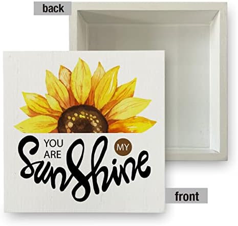 Country Suncokretornic Wood Box Restic Vi ste moji sunčani suncokret Drvena kutija potpisao dekorativni