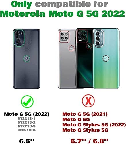 Aymecl za moto g 5g Case, Motorola Moto G 5G Case 2022 sa 2 kom. Film za eksploziju, klizni fotoaparat zaštitna
