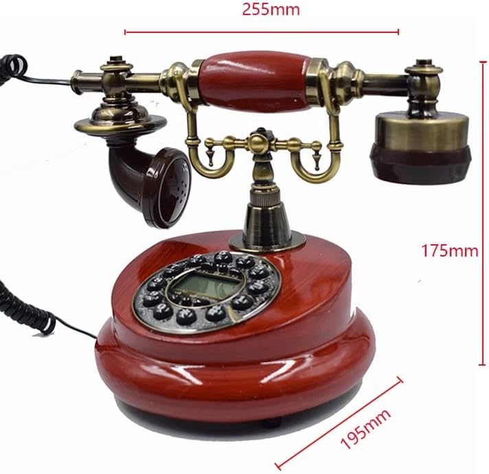 Gretd Antique Corded Fiksne telefonske smole Fiksni digitalni retro telefona Dugme za biranje vintage ukrasnih