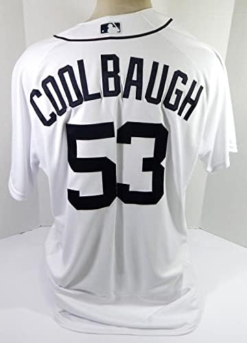 2021 Detroit Tigers Scott Coolbaugh 53 Igra izdana POS rabljeni bijeli dres 50 6 - Igra Polovni MLB dresovi