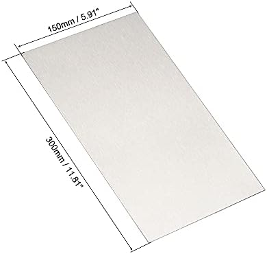 Uxcell Aluminijumski lim, 300mm x 150mm x 1mm debljina 5052 Aluminijumska ploča