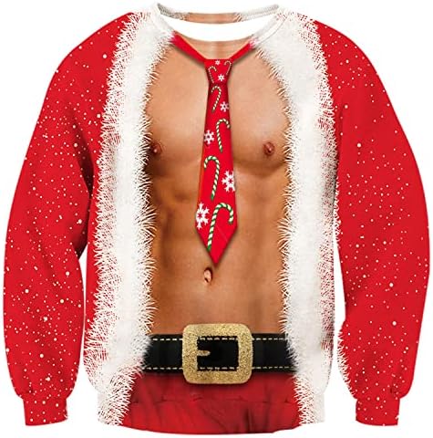 Leapparel muškarci i žene ružni božićni džemper smiješan pulover s dugim rukavima