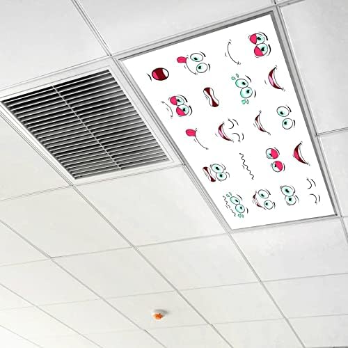Navlake za fluorescentno svjetlo za uredsku kancelariju Cartoon Face Icon Set eliminišu oštar odsjaj koji