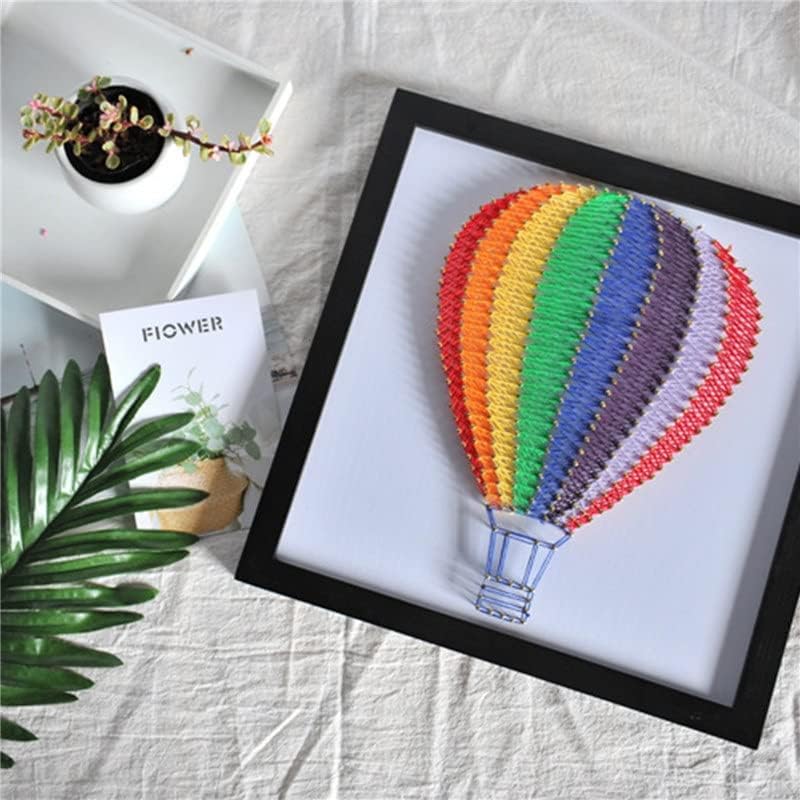 MGWYE Wood Craft pin String Art kompleti balon za topli zrak za DIY ručno izrađeni materijali dodatna oprema