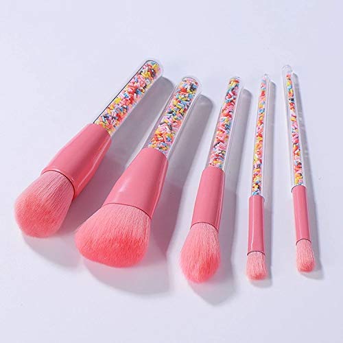 MFCHY New 5pcs Lollipop Candy Crystal Makeup četkice Postavite šarenu ljupku alat za četkicu za miješanje