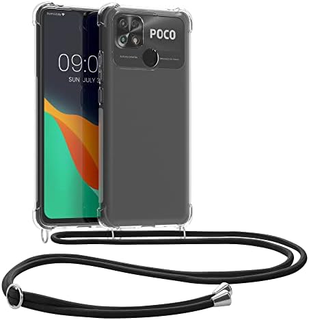 KWMobile Crossbody Case Kompatibilan sa Xiaomi Poco C40 Case - Clear TPU telefon s kablom za vrpce - prozirna