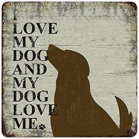 Alioyoit smiješna metalna ploča sa znakom psa Volim svog psa i moj pas me voli vješalica za vrata za kućne
