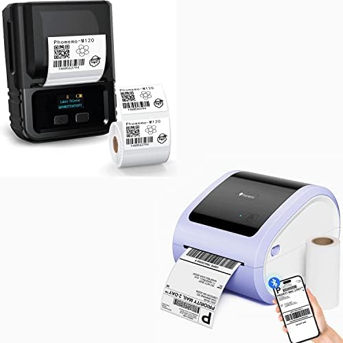 Phomemo M120 Label Maker, D520bt Bluetooth shipping Label Printer, kompatibilan sa Android i iOS telefona