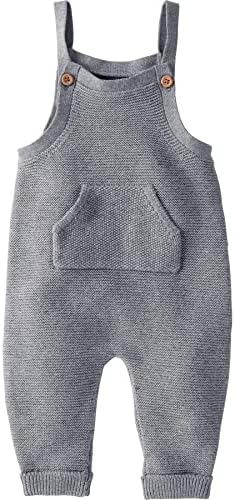 Carter's Baby organski pamučni džemper pletene kombinezone, snježno siva, 3 mjeseca