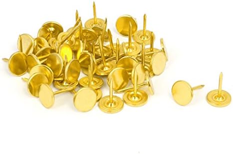 Aexit 7/16 Dia nokti, Vijci & zakovica 17mm visina okrugli stan renoviranje glave Tack Nail Gold Tacks Tone