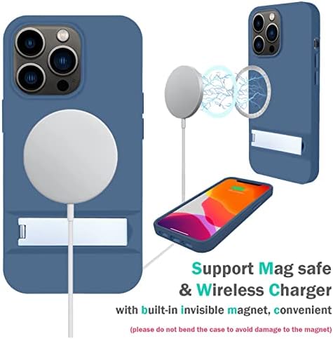 Aldeepo kompatibilan za MAGSAFE iPhone 13 Pro Max Case sa postoljem, magnetna futrola Bežična punjenje Dizajnirana