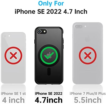 Meifigno magnetska futrola dizajnirana za iPhone SE 2022 futrola / iPhone SE 3 Case 2022 / SE 2020 Case