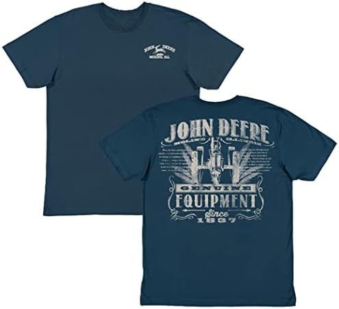 John Deere Indigo plavi kratki rukav tiskant ad majica Muzeje M L XL 2XL 3XL
