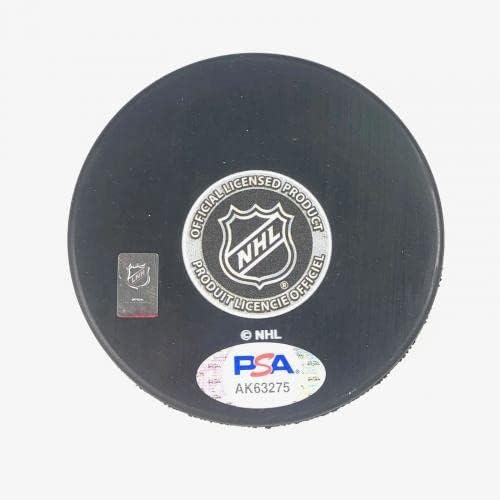 REESE JOHNSON potpisao hokejaški Pak PSA / DNK Chicago Blackhawks sa autogramom-autogramom NHL Paks