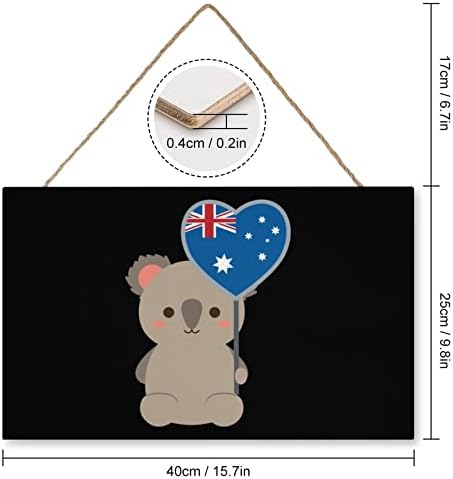 Australija zastava koala medvjed drveni znak personalizirano viseće drvena ploča Zidna umjetnost sa užadima