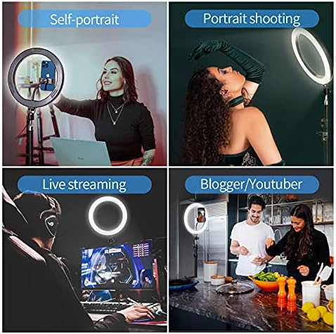 10.2 Selfie prstenasto svjetlo sa 65 proširivim postoljem za Stativ & amp; fleksibilni držač telefona ,3