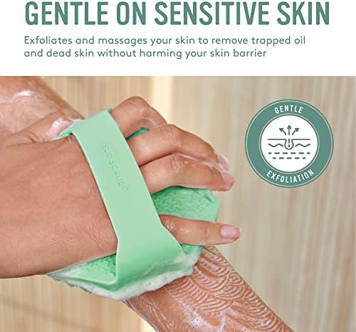 Sud Scrub® antimikrobno silikonski čišćenje tijela, pilinga za tijelo za tijelo za osjetljivu kožu, ekološki