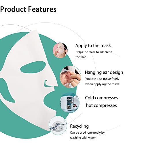 Novi nadograđeni komplet za njegu lica za višekratnu upotrebu od 4 komada, 2 Maska za peškire za lice topli