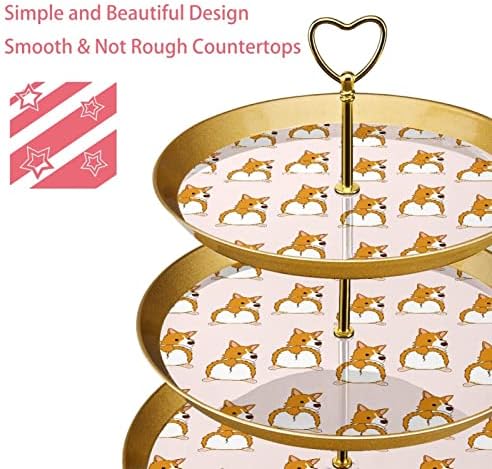 Troifed stalak za desert Cupcake Voće ploča Plastična držač za posluživanje zaslona za vjenčanje za rođendan