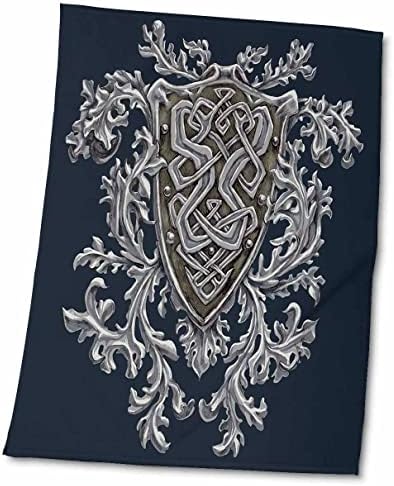 3Droza keltski greben sa heraldičkim ukrasnim uzorcima - keltski čvorovi - ručnici