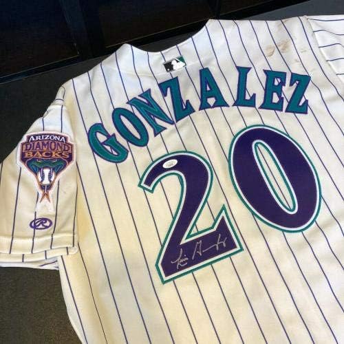 2001 Luis Gonzalez Potpisao je igru ​​Polovni drevni dres Arizona Diamondbacks World Series JSA - MLB igra polovne dresove