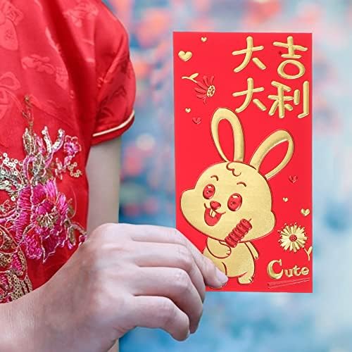 Happyyami 18kom 2023 kineska Nova Godina crvene koverte Spring Festival Hong Bao novčani džepovi 2023 Lunar
