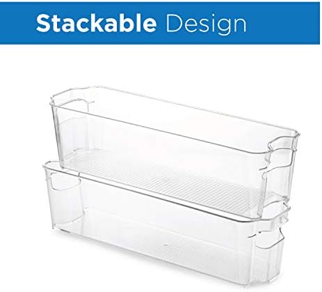 Refrigerator Organizer Bins Stackable,GRABADO 5 Pack Plastic