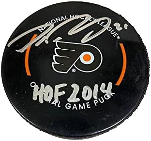 PETER FORSBERG potpisao Philadelphia Flyers zvanična igra Puck-HOF2014-potpisani NHL Pakovi