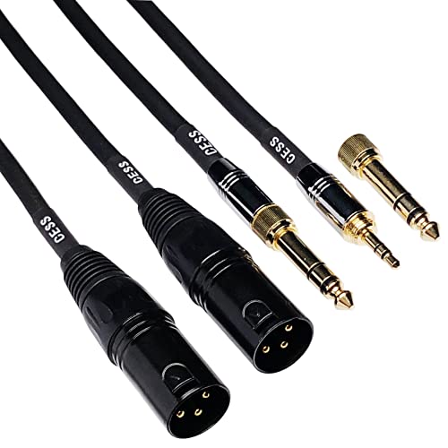 CESS-207-3F muški 3-pinski XLR do 3.5 mm + 6.35 mm TRS Audio kabl, 2 kompleta