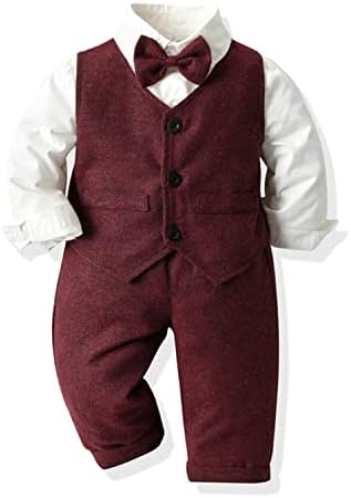 Baby Boy Sudyler Formalno odijelo Djeca 3 komada prsluk gospodin Odjeća s dugim rukavima i hlače