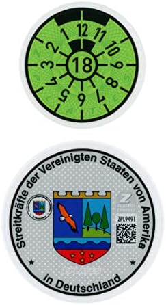 Američke snage u Njemačkoj - njemačka registracija registracije registracije za brtvene naljepnice Z ploče