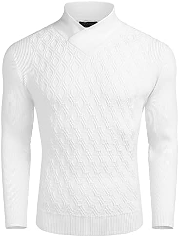Coofandy muns pulover Duks modni dijamant džemper stilski pletiva lagani skakač