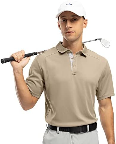 Ysento muške golf košulje brzo suho kratki rukav 3 Performance za performanse polo majica