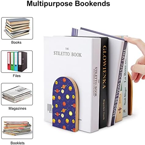 Planete i konstelacije drvene Bookends Non-Skid Book Stands Book Holder book Ends podržava police za knjige