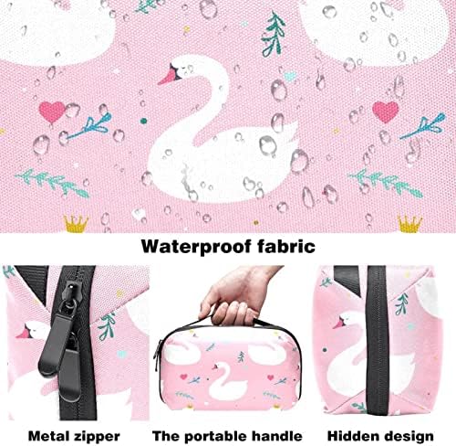Vodootporne kozmetičke torbe, Swan Pink putne kozmetičke torbe, multifunkcionalne prenosive torbe za šminkanje, kozmetička torba za odlaganje žena