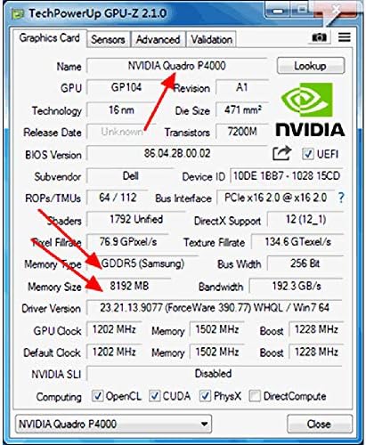 Pravi novi GDDR5 8GB Grafika Video kartica NVIDIA QUADRO P4000 za Dell Precision M6800 7710 7720 7730 HP