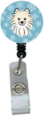Caroline's Treasures BB1641BR Snowflake Pomeranski kolut za uvlačenje značke, za medicinske sestre ID držač