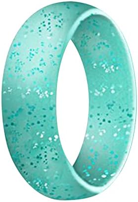 Silikonski prsten 5,7 mm široki prsten za jogu sportski prsten Pearl svijetli Silikonski prsten serije Ring