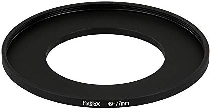 Fotodiox Metal Step Up Ring Filter Adapter, Anodizirani Crni Aluminijum 49mm-77mm, 49-77mm