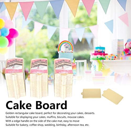 Fdit 300kom Zlatna Cakeboard pravougaone,jednokratne mousse torte krug osnovne ploče alati za pečenje 100x60mm