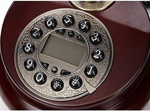 KXDFDC Drveni telefon Antikni fiksni telefon Vintage Telefon Početni telefoni Postavljeni fiksni telefoni