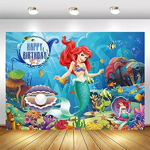 Mermaid princeza pozadina za rođendansku zabavu Mala sirena rođendan pozadina pod morem Mermaid pozadina