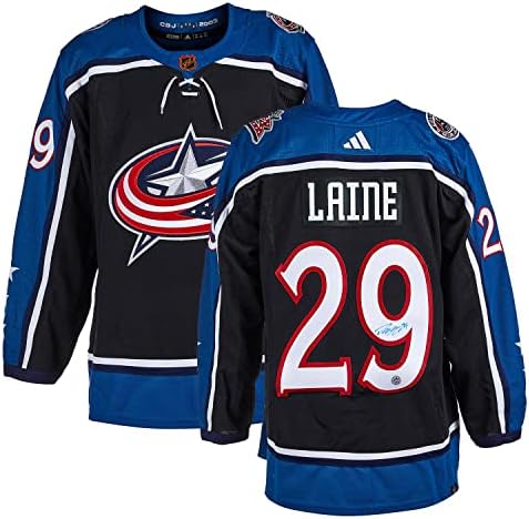 Patrik Laine potpisao Columbus Blue Jakne Reverse Retro 2.0 Adidas Jersey - autogramirani NHL dresovi
