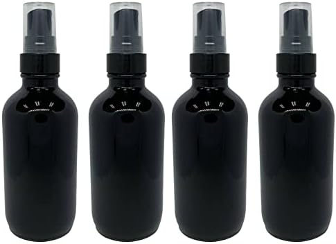 Snabdevanje medicinskom prodajom 2oz Crne staklene bočice sa prskalicama Crne magle za esencijalna ulja - pakovanje od 4